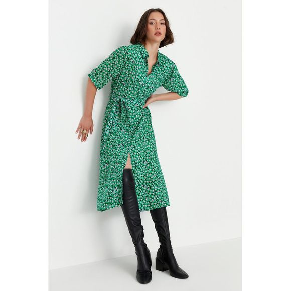 NWT Trendyol Women Regular fit Woven Dress - Picture 8 of 13